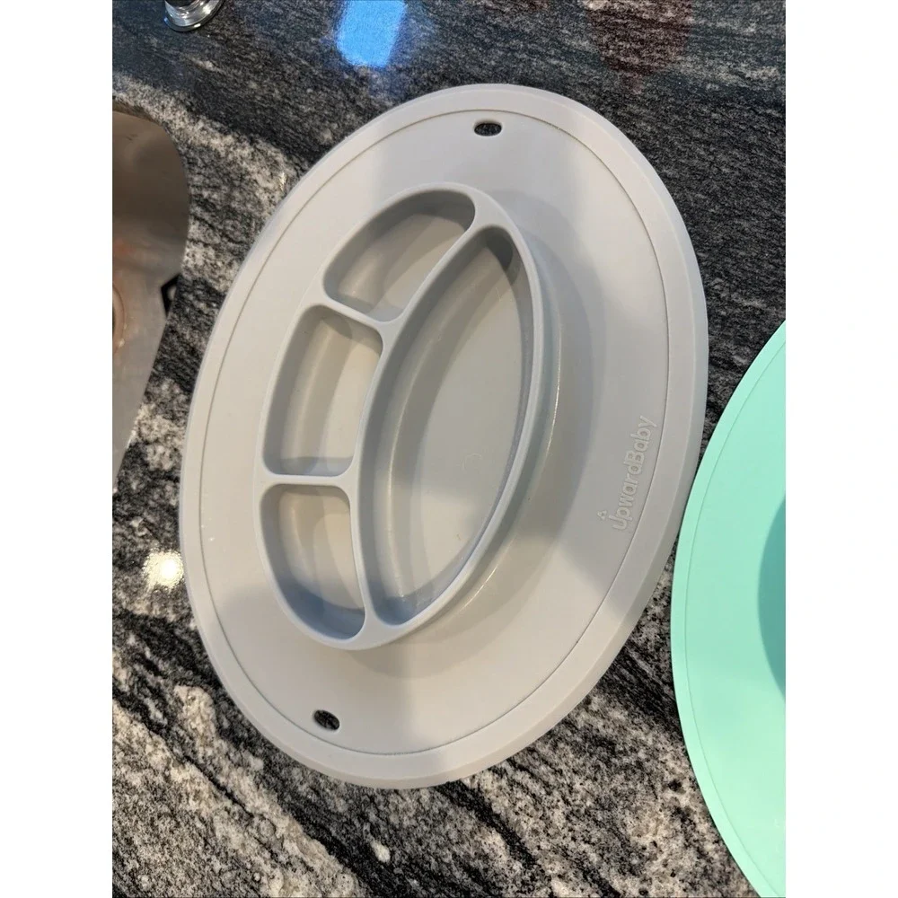 UpwardBaby Baby Toddler Bowl and Sectioned Placemat Silicone Suction